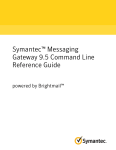 Symantec™ Messaging Gateway 9.5 Command Line Reference Guide