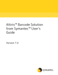 Altiris™ Barcode Solution from Symantec™ User`s Guide