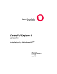 CentreVu Explorer II V1.0 Installation for Windows NT®