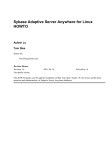 Sybase Adaptive Server Anywhere for Linux HOWTO