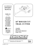 44&rdquo; rough cut trail cutter owner`s manual