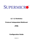 L2 / L3 Switches Protocol Independent Multicast (PIM