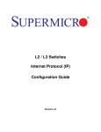 L2 / L3 Switches Internet Protocol (IP) Configuration