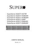 USER`S MANUAL SuperServer 6026TT-HDTRF