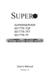 SUPERSERVER 6017TR-TQF 6017TR-TFF 6017TR-TF
