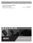 Quickie Electronics Platform QR-SRM Owner`s Manual