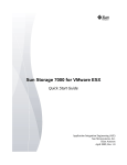 Sun Storage 7000 for VMware ESX Quick Start Guide