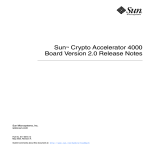 Sun Crypto Accelerator 4000 Board Version 2.0 Release Notes