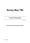 Sunny Boy 700 - SMA Solar Technology AG