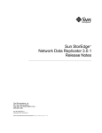 Sun StorEdge Network Data Replicator 3.0.1 Release Notes