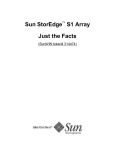 Sun StorEdge S1 Array Just the Facts