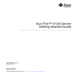 Sun Fire V125 Server Getting Started Guide