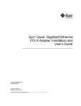Sun Quad GigaSwift Ethernet PCI-X Adapter Installation and User`s