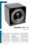 Sunfire HRS-10 Subwoofer Review and Test