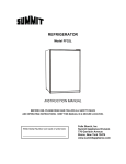 INSTRUCTION MANUAL - Summit Medical Refrigerators
