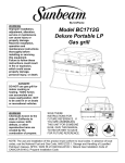 Model BC1712G Deluxe Portable LP Gas grill