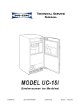 Model UC-15I (Undercounter Ice Machine) Component