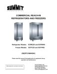 COMMERCIAL REFRIGERATOR AND FREEZER