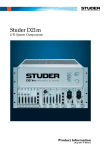 Studer D21m IO System Components