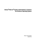 Stratus ftServer System Administrator`s Guide for the Windows