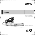 Stihl 026 Instruction Manual