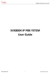 SVX8004 IP PBX System User manual - stephen