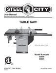 TABLE SAW - Steel City Tool Works