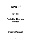SP-T8 Portable Thermal Printer User`s Manual