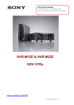 HVR-M15E & HVR-M25E HDV VTRs