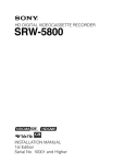 SRW-5800 Installation Manual