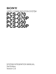 PCS-G70/G70P/G50/G50P System Integration Manual