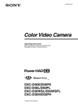 Sony DXC D50WS user manual