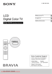 Sony KDL-40EX40B User Guide Manual