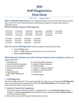 SDS Self Diagnostics Overview
