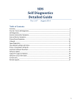 SDS Self Diagnostics Detailed Guide