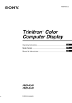Trinitron Color Computer Display - Manuals, Specs & Warranty