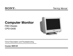 SONY CPD-G400 Chassis F99 CRT Monitor
