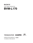 BVM L170 Manual  - Dynamix Professional Video Systems