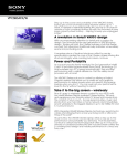 VPCSB3AFX/W A revolution in Sony&reg; VAIO&reg; design Power and