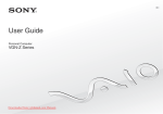 Sony VAIO VGN-Z820G User Guide Manual