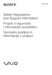 Safety Regulations and Support Information Propisi o