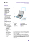 VAIO® Computer Specifications Overview