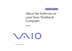 About the Software on your Sony Notebook Computer
