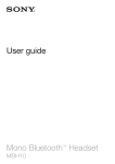 Sony MBH10 User Guide