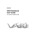 VAIO Notebook User Guide - Manuals, Specs & Warranty