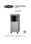 8000 BTU Portable Air Conditioner, Dehumidifier And Fan