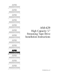 AM-629 High Capacity 1/4" Streaming Tape Drive Installation