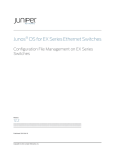 Configuration File Management on EX Series