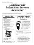 Computer and Information Services Newsletter