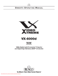 Runco VX-6000d DLP Projector User Guide Manual